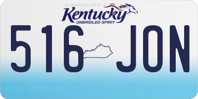 KY license plate 516JON