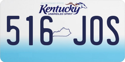 KY license plate 516JOS