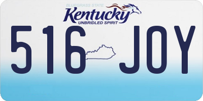 KY license plate 516JOY