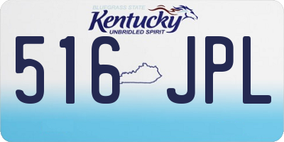 KY license plate 516JPL