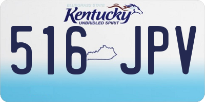 KY license plate 516JPV