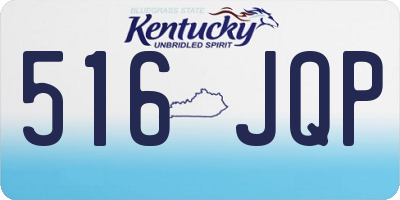 KY license plate 516JQP