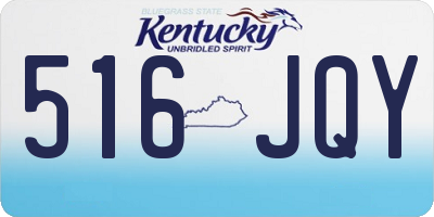 KY license plate 516JQY