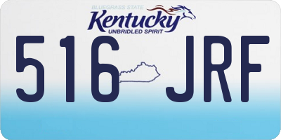 KY license plate 516JRF
