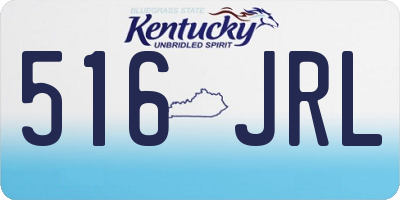 KY license plate 516JRL