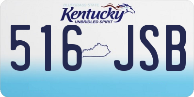 KY license plate 516JSB