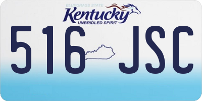 KY license plate 516JSC