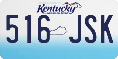 KY license plate 516JSK