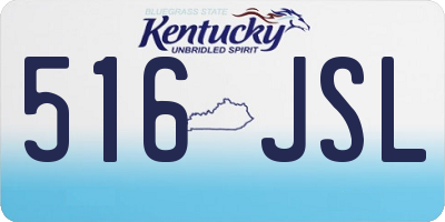KY license plate 516JSL