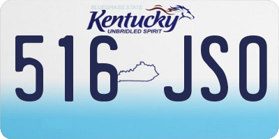 KY license plate 516JSO