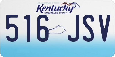 KY license plate 516JSV