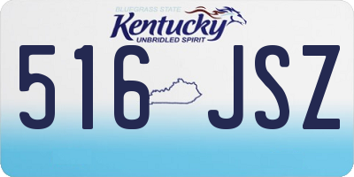 KY license plate 516JSZ