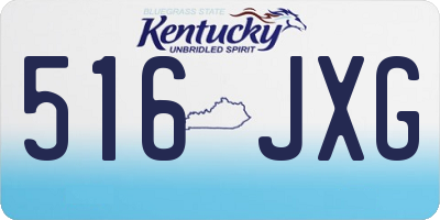 KY license plate 516JXG