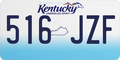 KY license plate 516JZF