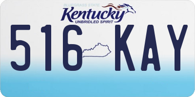 KY license plate 516KAY