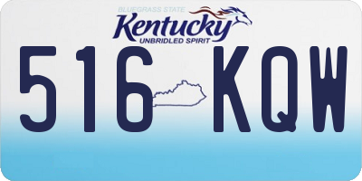 KY license plate 516KQW
