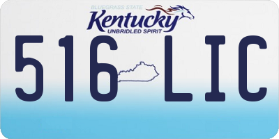 KY license plate 516LIC