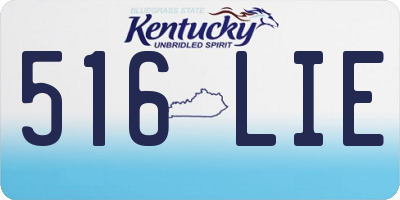 KY license plate 516LIE