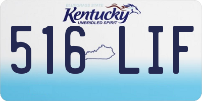 KY license plate 516LIF