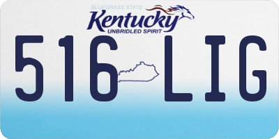 KY license plate 516LIG