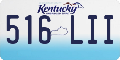 KY license plate 516LII