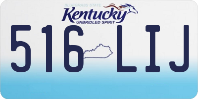 KY license plate 516LIJ