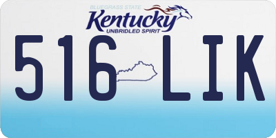 KY license plate 516LIK