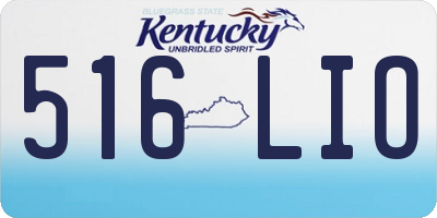 KY license plate 516LIO