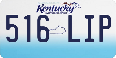 KY license plate 516LIP