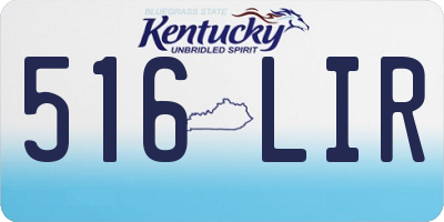 KY license plate 516LIR