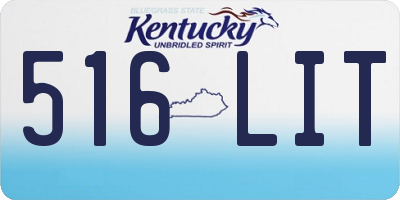 KY license plate 516LIT