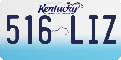 KY license plate 516LIZ