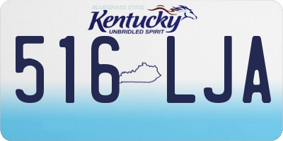 KY license plate 516LJA