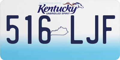 KY license plate 516LJF
