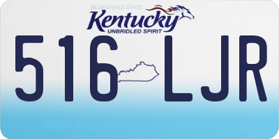 KY license plate 516LJR