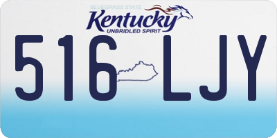 KY license plate 516LJY