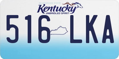 KY license plate 516LKA
