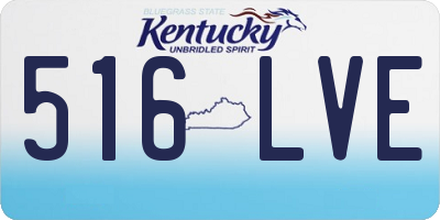 KY license plate 516LVE