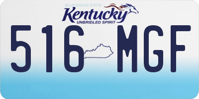 KY license plate 516MGF