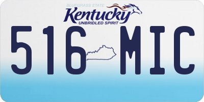KY license plate 516MIC