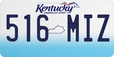 KY license plate 516MIZ