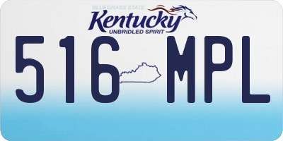 KY license plate 516MPL