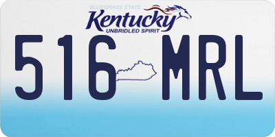 KY license plate 516MRL