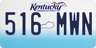 KY license plate 516MWN