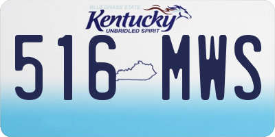 KY license plate 516MWS