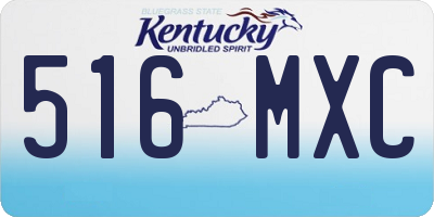 KY license plate 516MXC