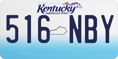 KY license plate 516NBY