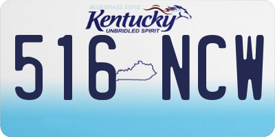 KY license plate 516NCW