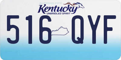 KY license plate 516QYF