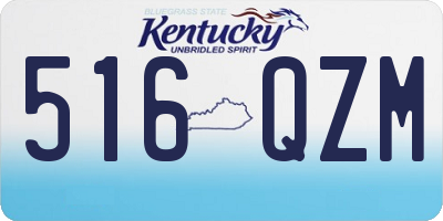 KY license plate 516QZM